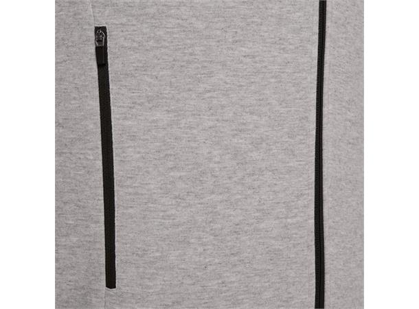 Zither Full Zip Hoody GRY S Hettejakke i myk bomullsmiks 